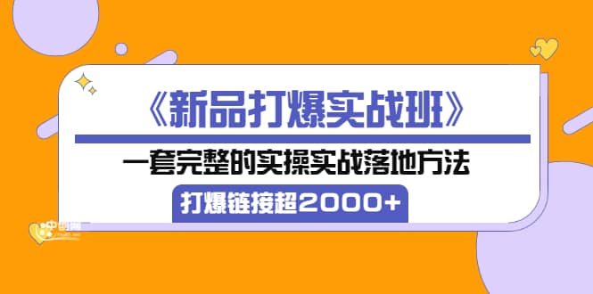 《新品打爆实战班》一套完整的实操实战落地方法，打爆链接超2000+（38节课)-廉价云资源网