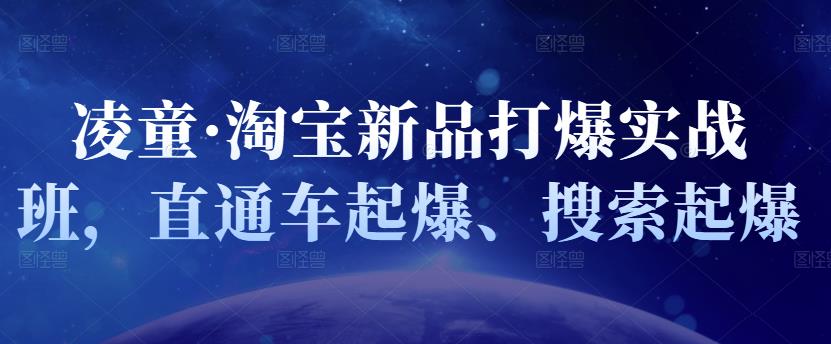 凌童·淘宝新品打爆实战班，直通车起爆、搜索起爆-廉价云资源网