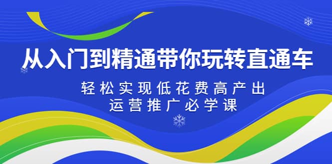 从入门到精通带你玩转直通车：轻松实现低花费高产出，35节运营推广必学课-廉价云资源网