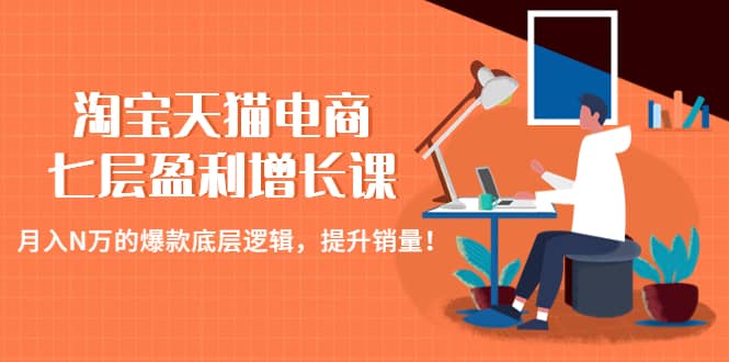 淘宝天猫电商七层盈利增长课：月入N万的爆款底层逻辑，提升销量-廉价云资源网