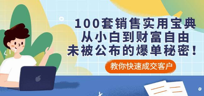 100套销售实用宝典：从小白到财富自由，未被公布的爆单秘密！-廉价云资源网