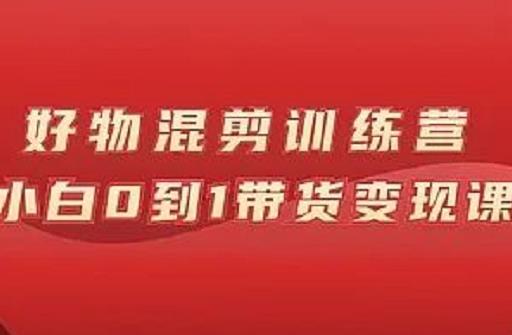 万三好物混剪训练营：小白0到1带货变现课-廉价云资源网