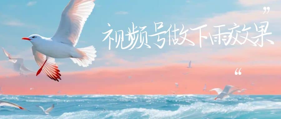 视频号做下雨视频一个账号一周涨粉10W+年入100w-廉价云资源网