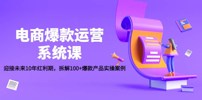 电商爆款运营系统课：迎接未来10年红利期，拆解100+爆款产品实操案例-廉价云资源网