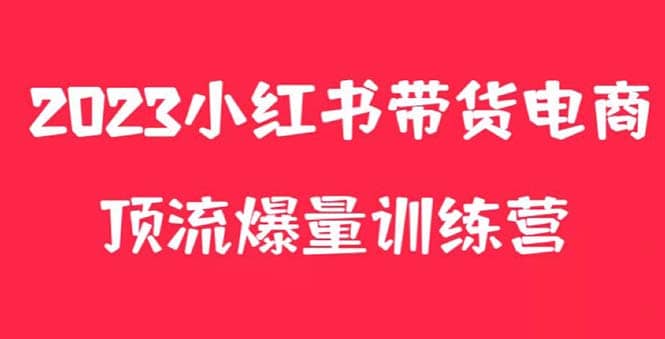 小红书电商爆量训练营，月入3W+！可复制的独家养生花茶系列玩法-廉价云资源网