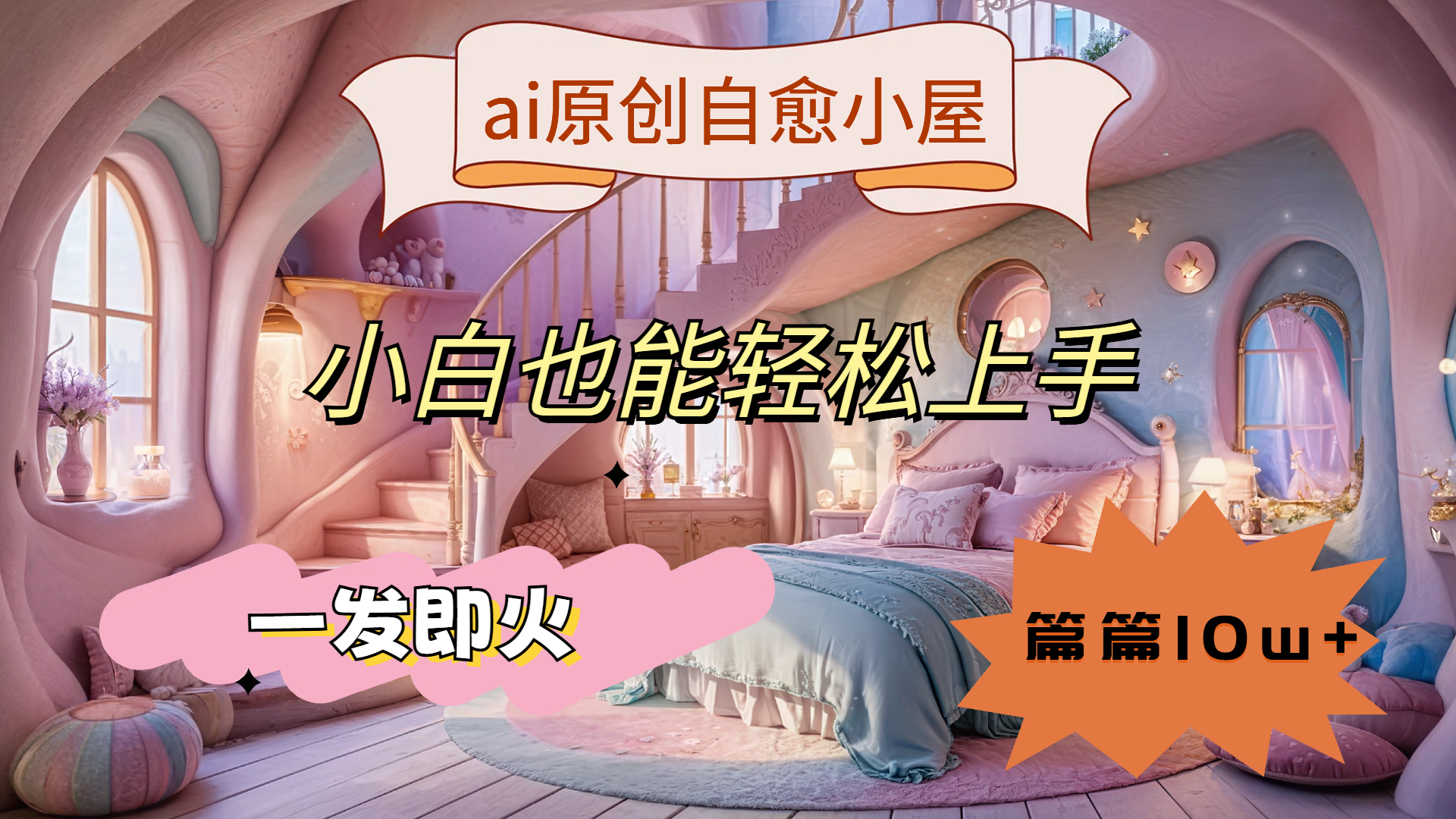 ai原创治愈小屋，小白也能轻松上手，一发即火，篇篇10w+-廉价云资源网