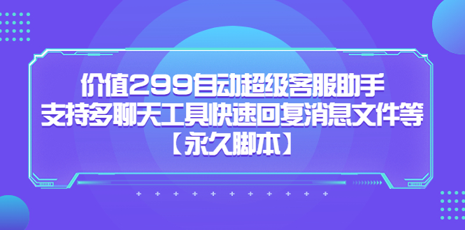 价值299自动超级客服助手，支持多聊天工具快速回复消息文件等-廉价云资源网