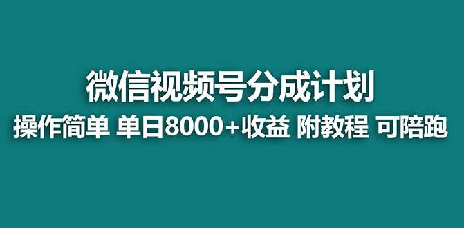 【蓝海项目】视频号分成计划最新玩法，单天收益8000+，附玩法教程，24年…-廉价云资源网