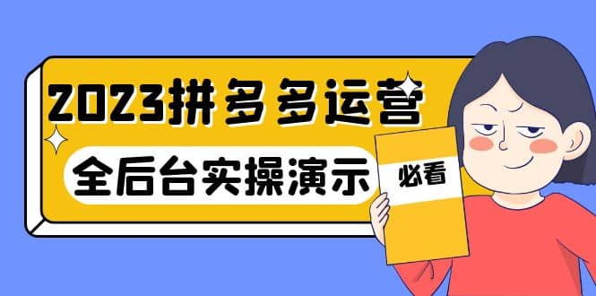 2023拼多多·运营：14节干货实战课，拒绝-口嗨，全后台实操演示-廉价云资源网
