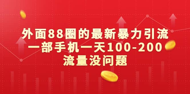 外面88圈的最新暴力引流，一部手机一天100-200流量没问题-廉价云资源网