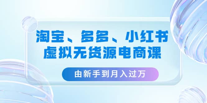 淘宝、多多、小红书-虚拟无货源电商课（3套课程）-廉价云资源网
