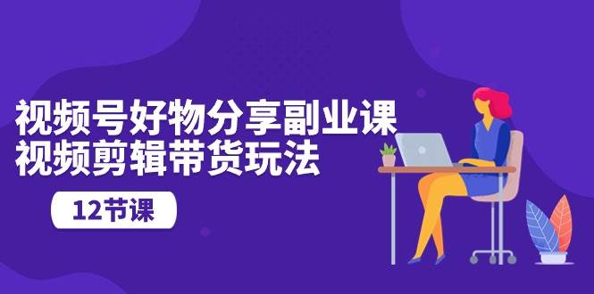 视频号好物分享副业课，视频剪辑带货玩法（12节课）-廉价云资源网