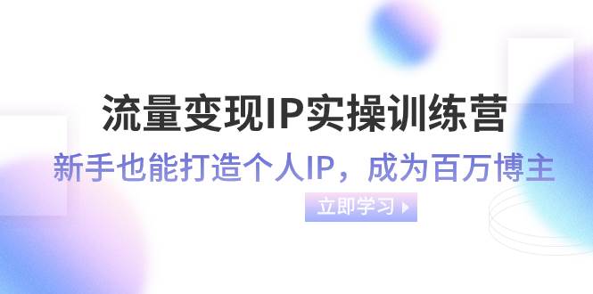 流量变现-IP实操训练营：新手也能打造个人IP，成为百万博主（46节课）-廉价云资源网
