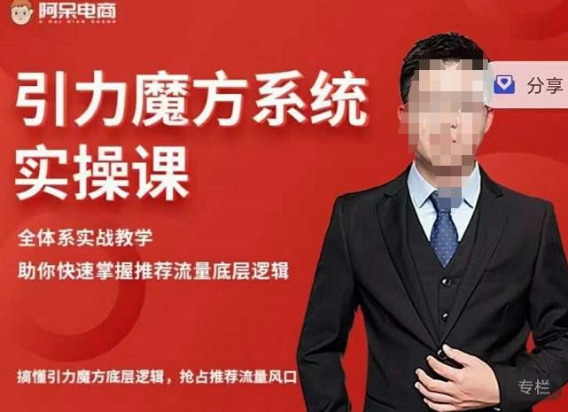 阿呆-引力魔方系统实操课，全体系实战教学，助你快速掌握推荐流量底层逻辑-廉价云资源网