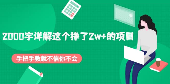 2000字详解这个挣了2w+的项目，手把手教就不信你不会【付费文章】-廉价云资源网