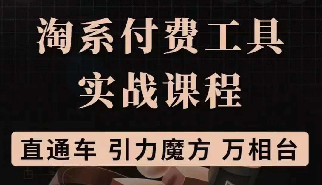 淘系付费工具实战课程【直通车、引力魔方】战略优化，实操演练（价值1299）-廉价云资源网