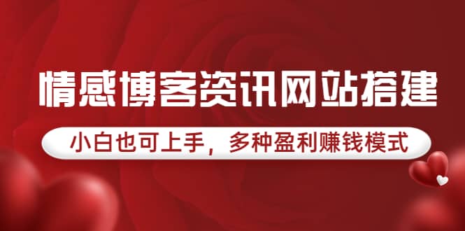 情感博客资讯网站搭建教学，小白也可上手，多种盈利赚钱模式（教程+源码）-廉价云资源网