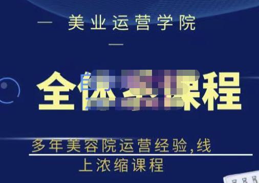 网红美容院全套营销落地课程，多年美容院运营经验，线上浓缩课程-廉价云资源网
