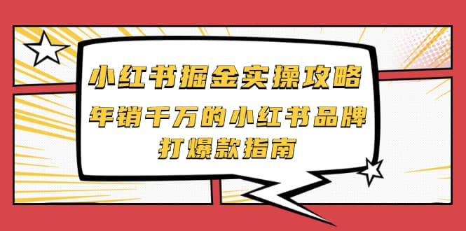 小红书掘金实操攻略，年销千万的小红书品牌打爆款指南-廉价云资源网