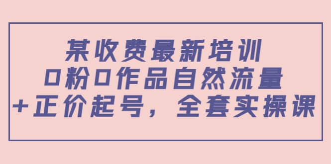 某收费最新培训：0粉0作品自然流量+正价起号，全套实操课-廉价云资源网