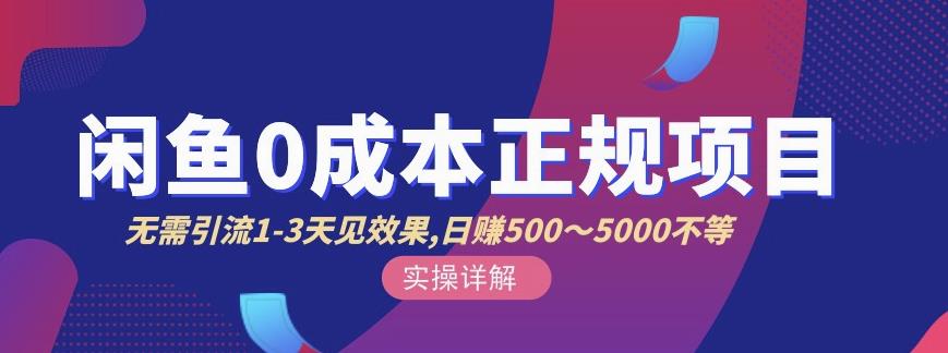 宇晨闲鱼无货源，十几节课程丰富讲诉闲鱼卖货技巧，价值6980-廉价云资源网