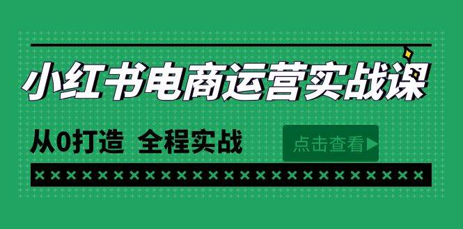 最新小红书·电商运营实战课，从0打造  全程实战（65节视频课）-廉价云资源网
