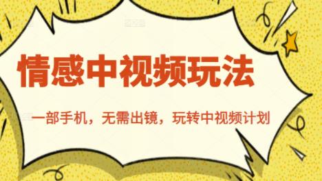 北北情感中视频玩法，一部手机，无需出镜，玩转中视频计划-廉价云资源网