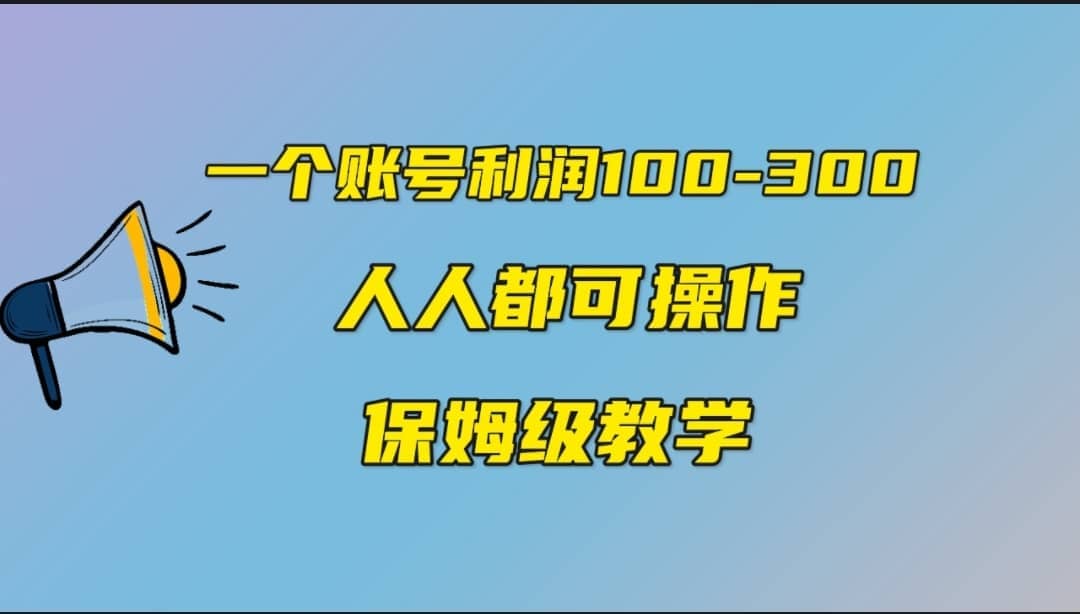 一个账号100-300，有人靠他赚了30多万，中视频另类玩法，任何人都可以做到-廉价云资源网