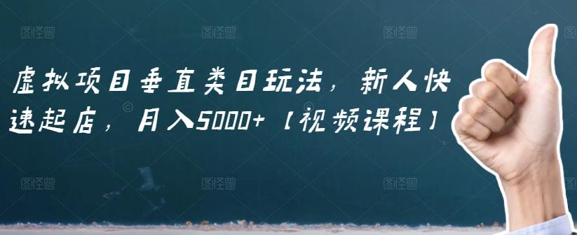 虚拟项目垂直类目玩法，新人快速起店，月入5000+【视频课程】-廉价云资源网