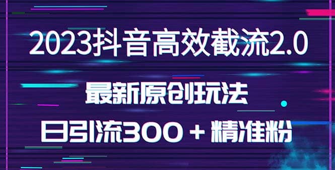 日引300＋创业粉，独家抖音高效截流2.0玩法（价值1280）-廉价云资源网