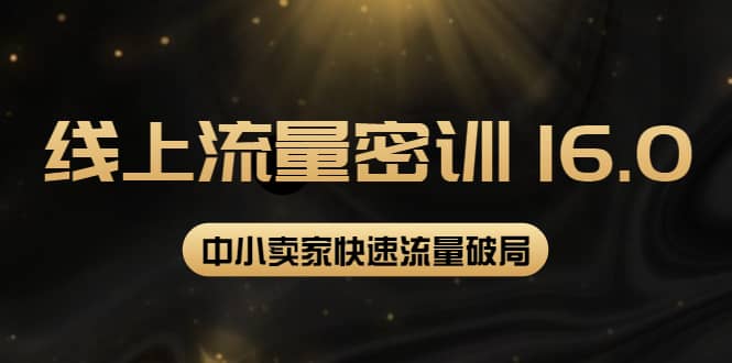 2022秋秋线上流量密训16.0：包含 暴力引流10W+中小卖家流量破局技巧 等等！-廉价云资源网
