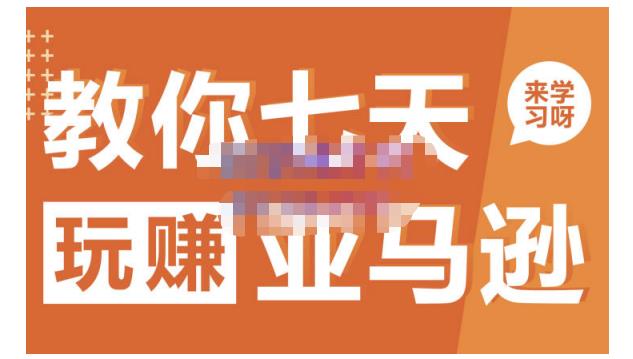 晟尧跨境·教你七天玩赚亚马逊，教你轻松玩赚亚马逊，适合小白学习-廉价云资源网