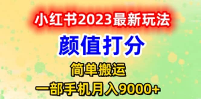 最新小红书颜值打分玩法，日入300+闭环玩法-廉价云资源网