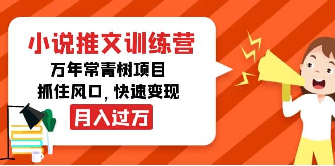 小说推文训练营，万年常青树项目，抓住风口-廉价云资源网