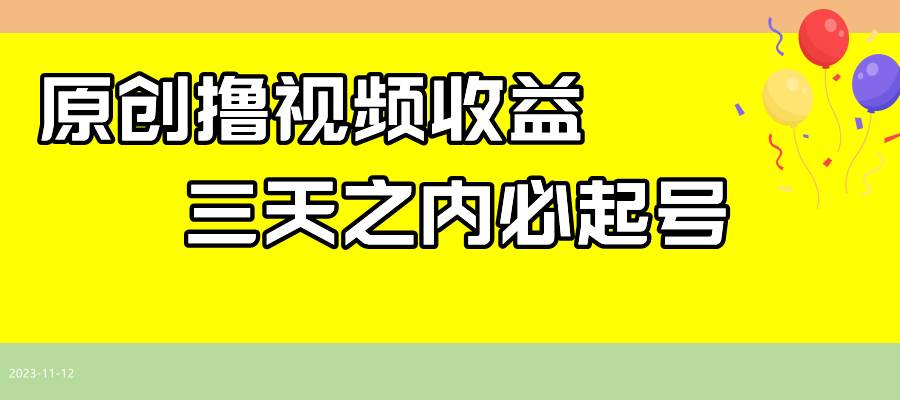 最新撸视频收益玩法，一天轻松200+-廉价云资源网