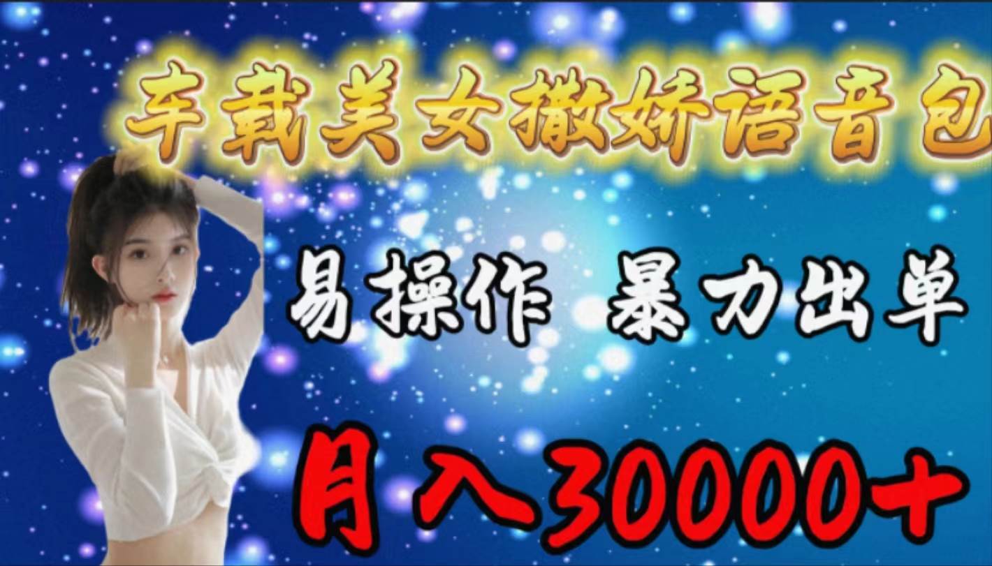 车载女生撒娇语音包，易操作，暴力出单，月入30000+-廉价云资源网