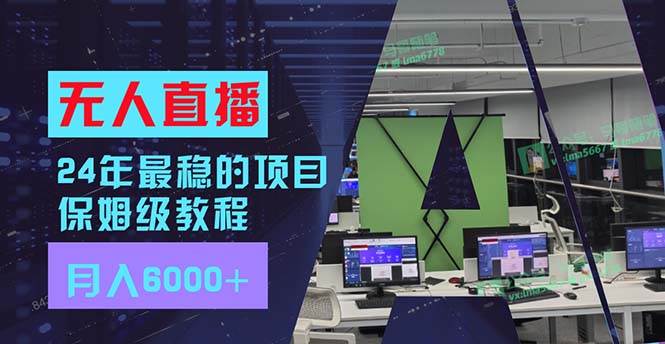 24年最稳项目“无人直播”玩法，每月躺赚6000+，有手就会，新手福音-廉价云资源网