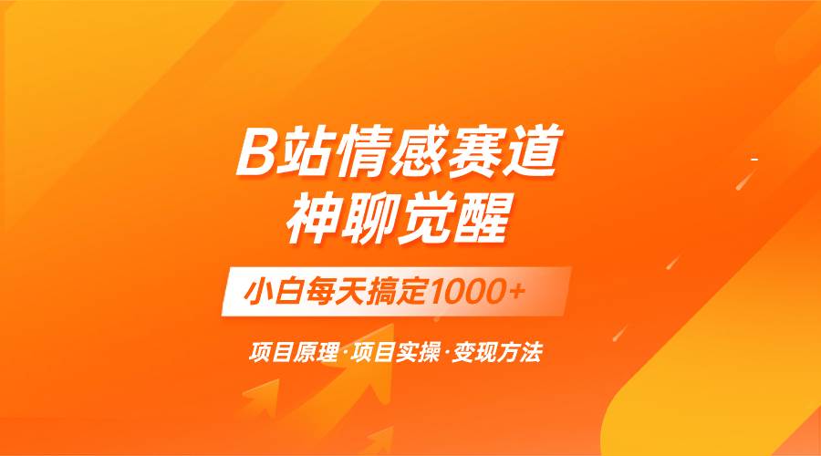蓝海项目，B站情感赛道——教聊天技巧，小白都能一天搞定1000+-廉价云资源网
