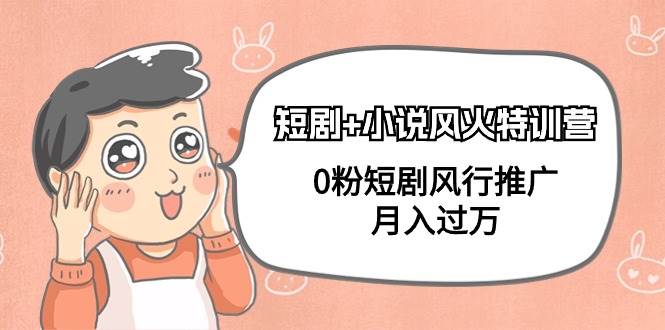 短剧+小说风火特训营，0粉短剧风行推广，月入过万（102节课）-廉价云资源网