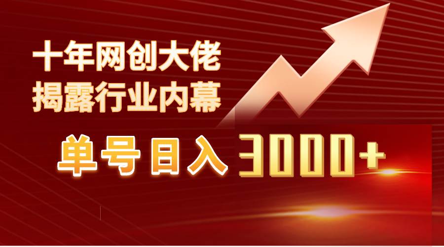 单号日入3000+，工作室内部无脑美女视频玩法，100%过原创-廉价云资源网