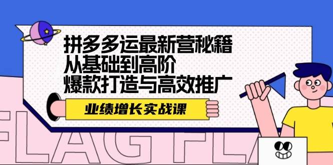 拼多多运最新营秘籍：业绩 增长实战课，从基础到高阶，爆款打造与高效推广-廉价云资源网