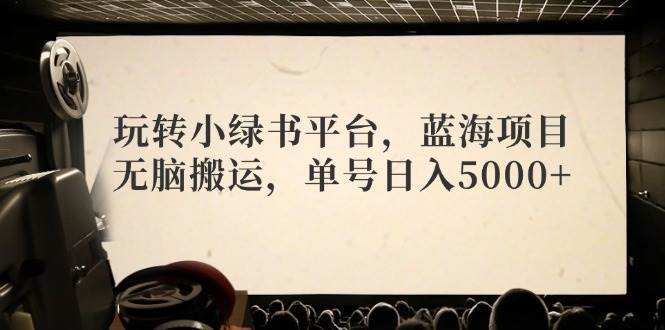 玩转小绿书平台，蓝海项目，无脑搬运，单号日入5000+-廉价云资源网