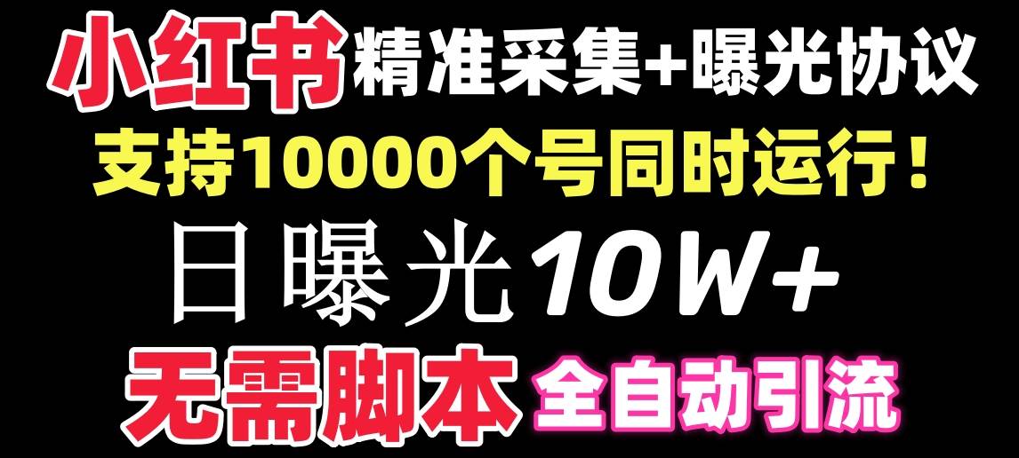 【价值10万！】小红书全自动采集+引流协议一体版！无需手机，支持10000-廉价云资源网