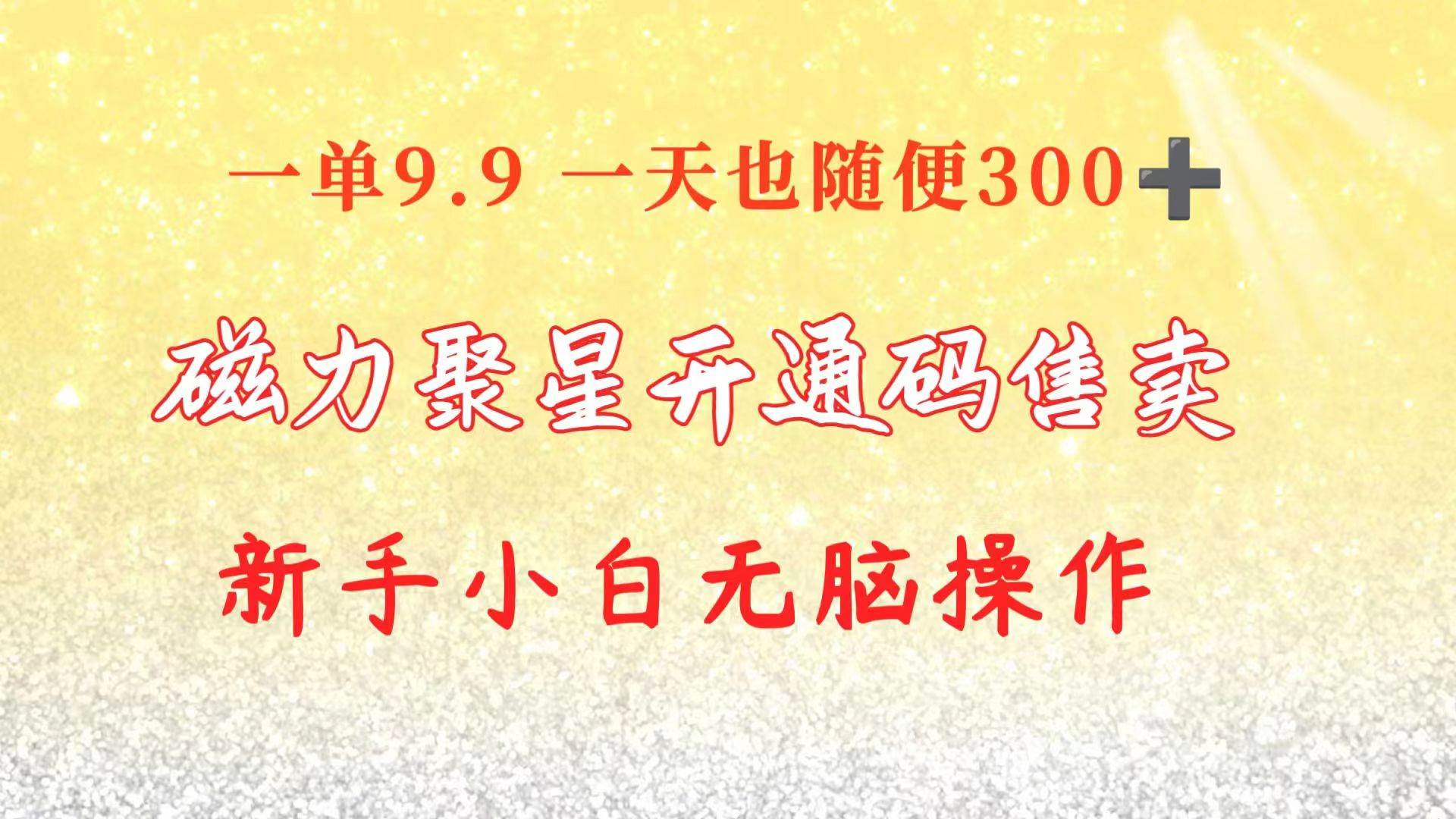 快手磁力聚星码信息差 售卖  一单卖9.9  一天也轻松300+ 新手小白无脑操作-廉价云资源网