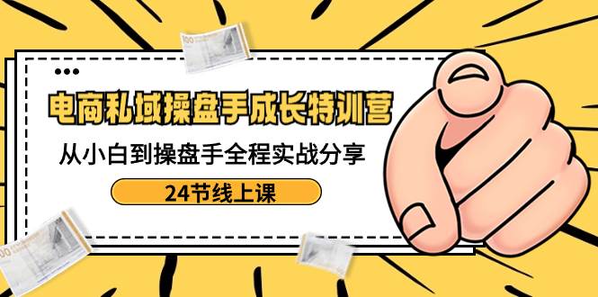 电商私域-操盘手成长特训营：从小白到操盘手全程实战分享-24节线上课-廉价云资源网