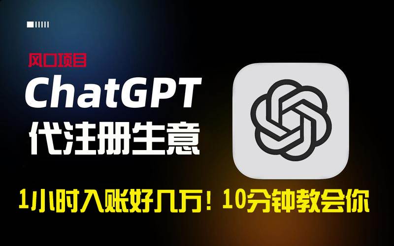 一小时入账好几万！利润大到吓人的ChatGPT代注册小生意，10分钟教会你，…-廉价云资源网