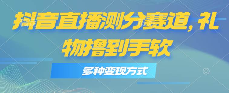 抖音直播测分赛道，多种变现方式，轻松日入1000+-廉价云资源网