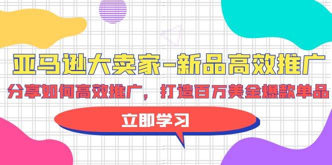 亚马逊 大卖家-新品高效推广，分享如何高效推广，打造百万美金爆款单品-廉价云资源网