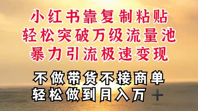 深层揭秘小红书，靠复制粘贴，一周突破万级流量池，无脑搬运，暴力引流…-廉价云资源网