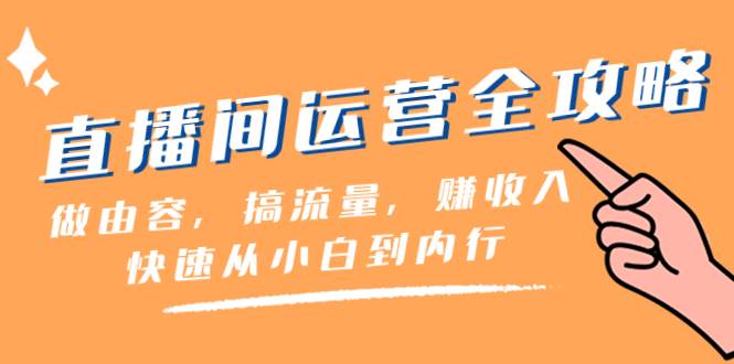 直播间-运营全攻略：做由容，搞流量，赚收入一快速从小白到内行（46节课）-廉价云资源网